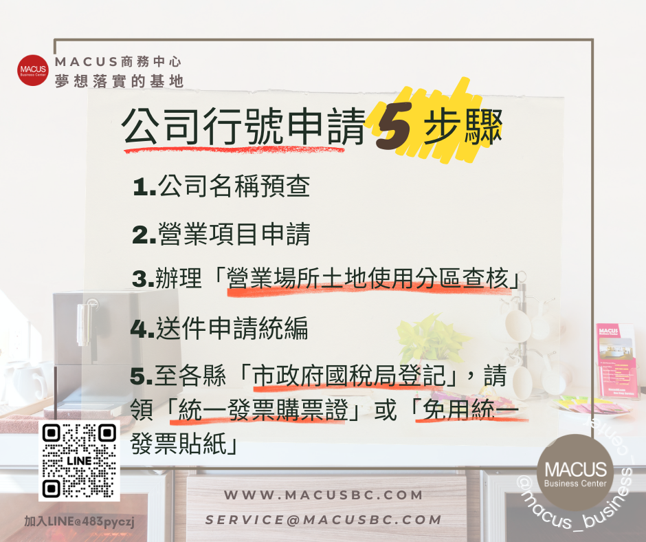 25.公司行號申請流程：行號申請3流程、5步驟03