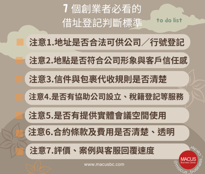 優先選擇有完善信件通知與代收機制的商務中心借址登記