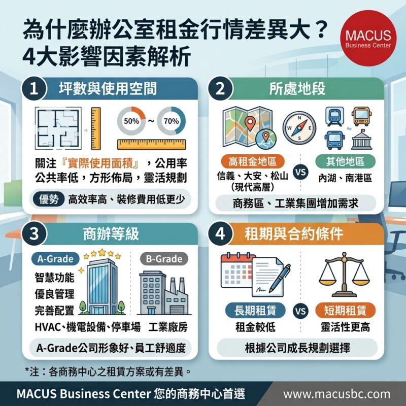 45.台北市辦公室租金行情多少？3分鐘搞懂熱門區域與費用項目